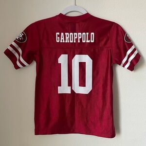 San Francisco 49ers Garoppolo Jersey Red NFL Apparel Kid Size Small 6/7